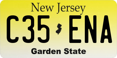 NJ license plate C35ENA