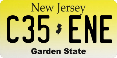 NJ license plate C35ENE