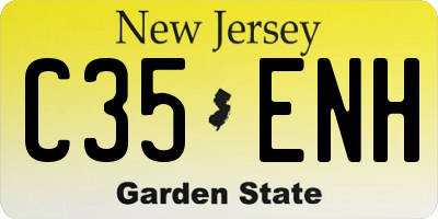 NJ license plate C35ENH