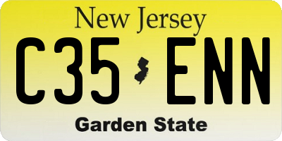 NJ license plate C35ENN