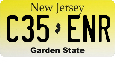 NJ license plate C35ENR