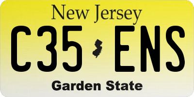 NJ license plate C35ENS