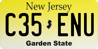 NJ license plate C35ENU