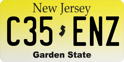 NJ license plate C35ENZ