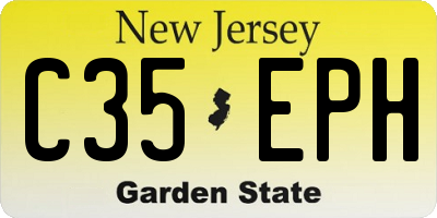 NJ license plate C35EPH