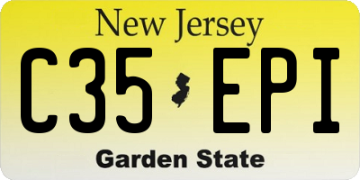 NJ license plate C35EPI