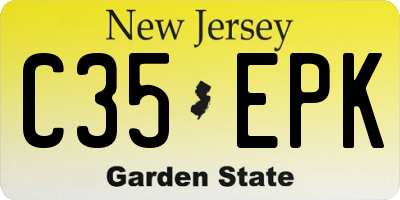 NJ license plate C35EPK
