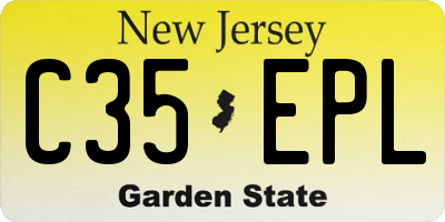 NJ license plate C35EPL