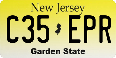 NJ license plate C35EPR