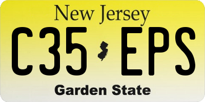 NJ license plate C35EPS