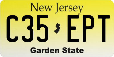 NJ license plate C35EPT