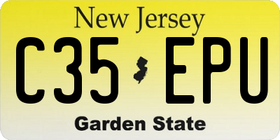 NJ license plate C35EPU