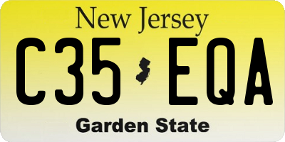 NJ license plate C35EQA