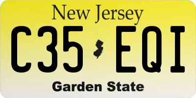 NJ license plate C35EQI