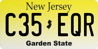 NJ license plate C35EQR