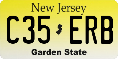 NJ license plate C35ERB