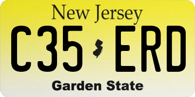 NJ license plate C35ERD