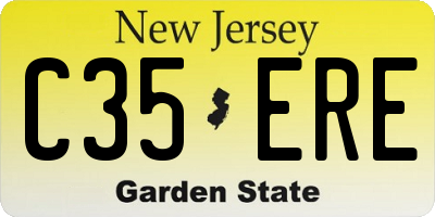 NJ license plate C35ERE
