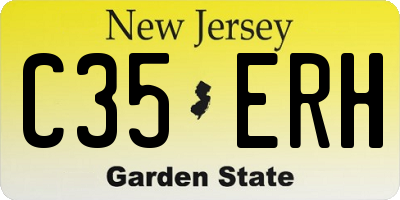 NJ license plate C35ERH