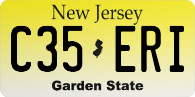 NJ license plate C35ERI