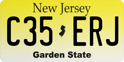 NJ license plate C35ERJ