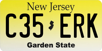 NJ license plate C35ERK