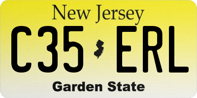 NJ license plate C35ERL