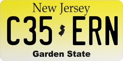 NJ license plate C35ERN
