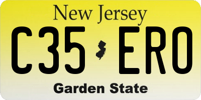 NJ license plate C35ERO
