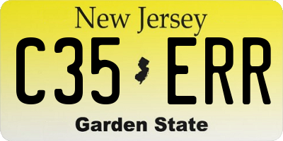 NJ license plate C35ERR