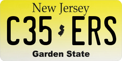 NJ license plate C35ERS