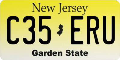 NJ license plate C35ERU