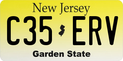 NJ license plate C35ERV
