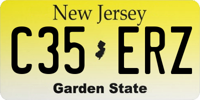 NJ license plate C35ERZ