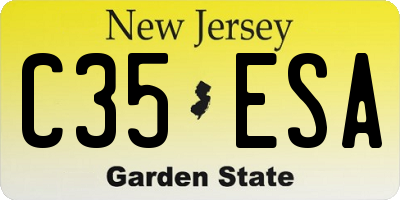 NJ license plate C35ESA