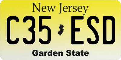 NJ license plate C35ESD