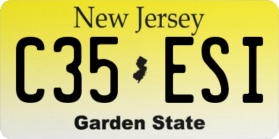 NJ license plate C35ESI