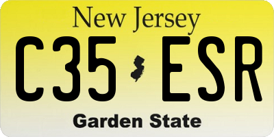 NJ license plate C35ESR