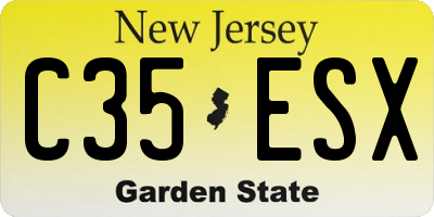 NJ license plate C35ESX