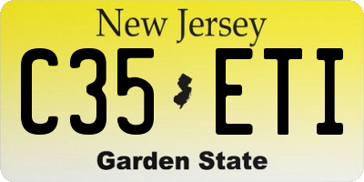 NJ license plate C35ETI