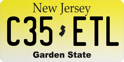 NJ license plate C35ETL