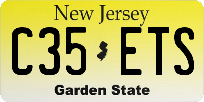 NJ license plate C35ETS
