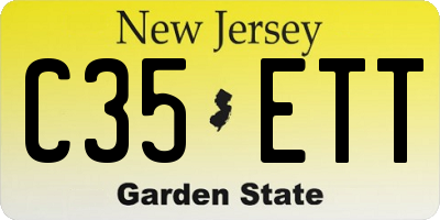 NJ license plate C35ETT