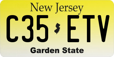 NJ license plate C35ETV