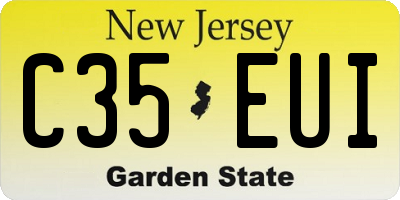NJ license plate C35EUI