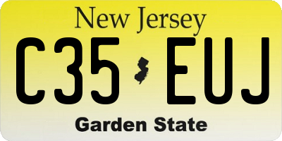 NJ license plate C35EUJ