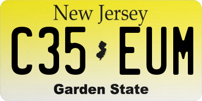 NJ license plate C35EUM