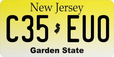 NJ license plate C35EUO