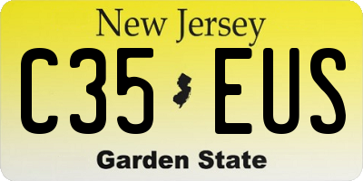 NJ license plate C35EUS
