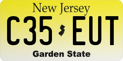 NJ license plate C35EUT